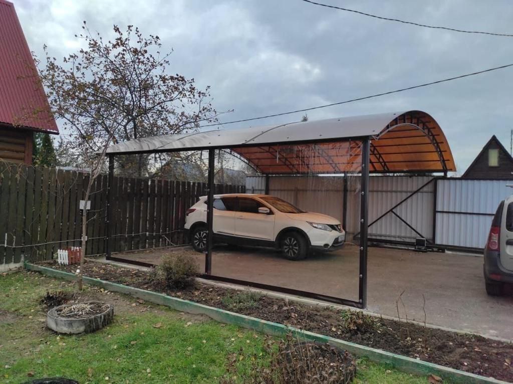 Прозрачные шторы ПВХ для навеса под автомобиль в Анне